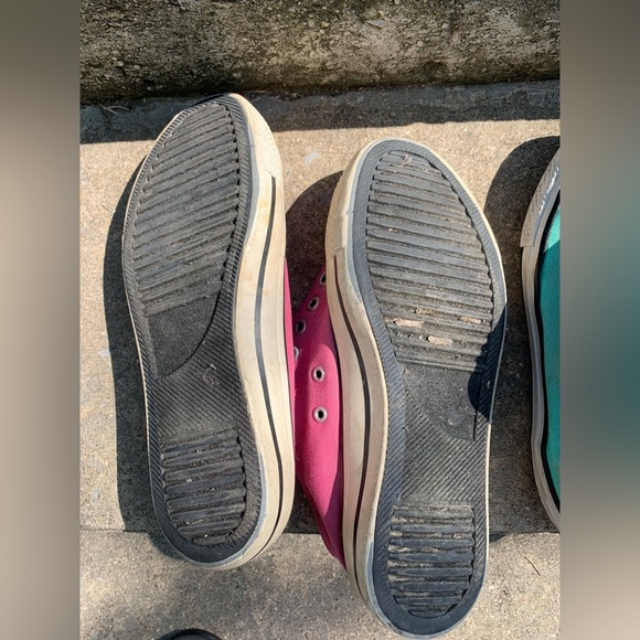 Size 3 - Converse Chuck Taylor All Star Teal - Dots Size 7 Pink Canvas Sneakers - Picture 7 of 10